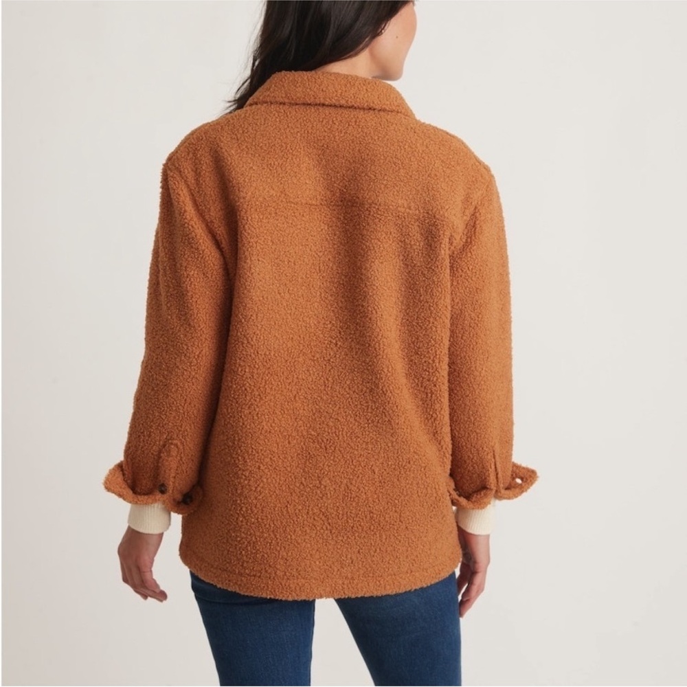 Marine Layer Cream Sherpa Shacket Jacket - Picture 4 of 4